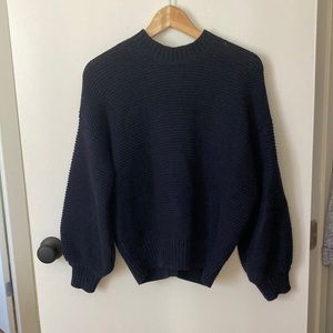 Alex Mill Navy Cotton Button-Back Sweater Sz Small